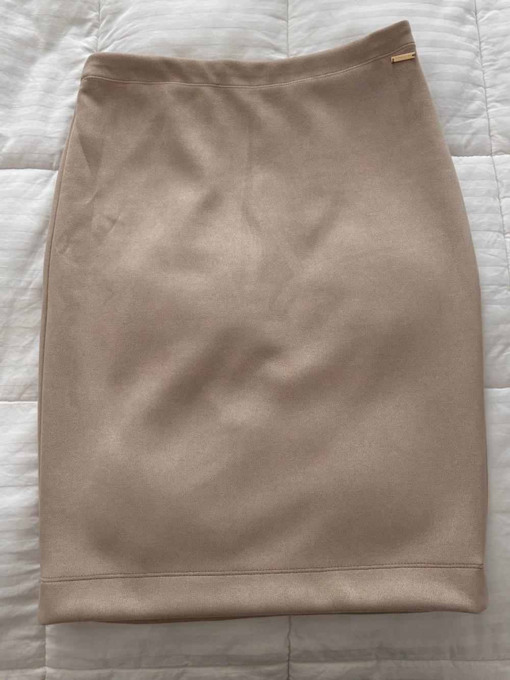 T Tahari Faux Leather Suede Pencil Skirt Size S